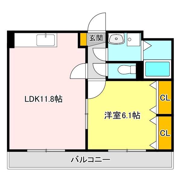 Y&M VILLAWHITE(1LDK/1階)の間取り写真