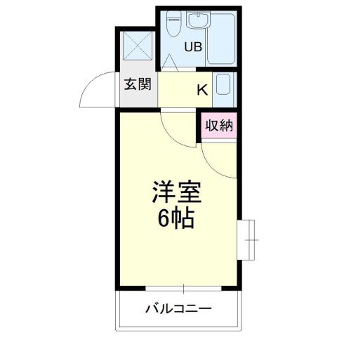 カレッジタウンウィング(1K/1階)の間取り写真