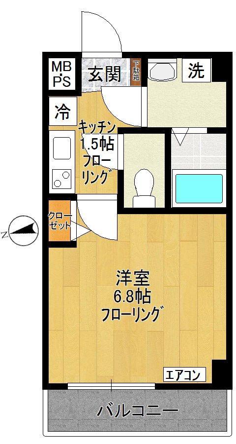 SPICA(1K/3階)の間取り写真