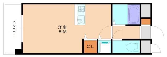 シーシャイン宮司(ワンルーム/2階)の間取り写真