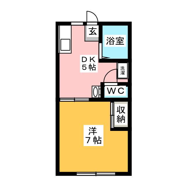 レオンハイツ(1DK/1階)の間取り写真
