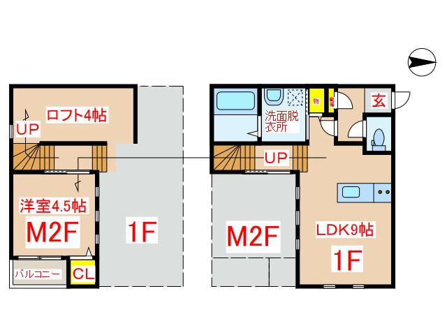 PROUD弐番館(1SLDK/1階)の間取り写真