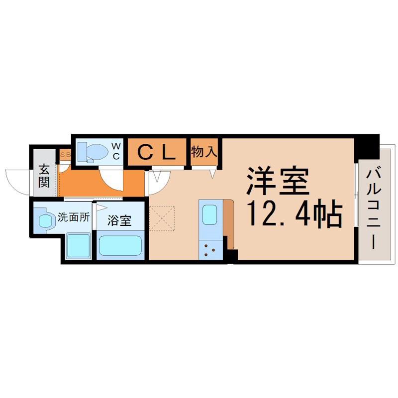 マメゾン(ワンルーム/3階)の間取り写真