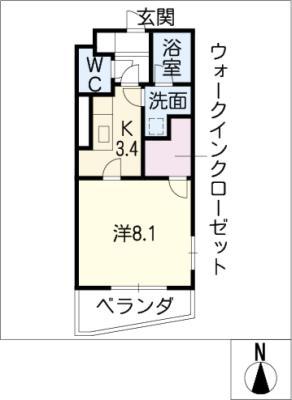 CHMP DE JOIE(1K/2階)の間取り写真