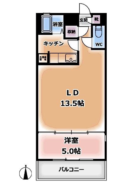 LABO GAZERY(1LDK/1階)の間取り写真