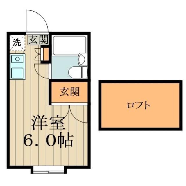 ラ・クレール武蔵野(ワンルーム/2階)の間取り写真