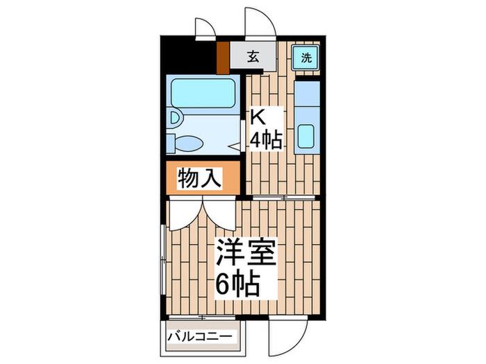 メゾンドYAMATO(1K/4階)の間取り写真