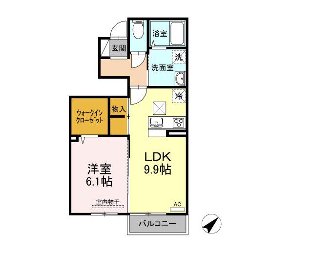 エトワールしゅりV(1LDK/1階)の間取り写真