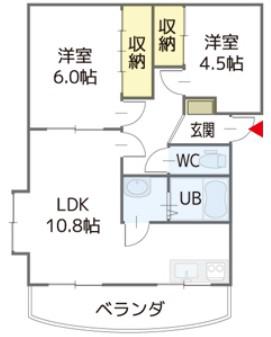 BETTER R06(2LDK/3階)の間取り写真