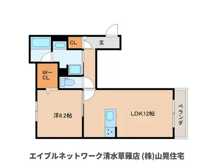 アルベレータ(1LDK/2階)の間取り写真