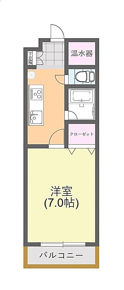 コンポーズマンション(1K/3階)の間取り写真
