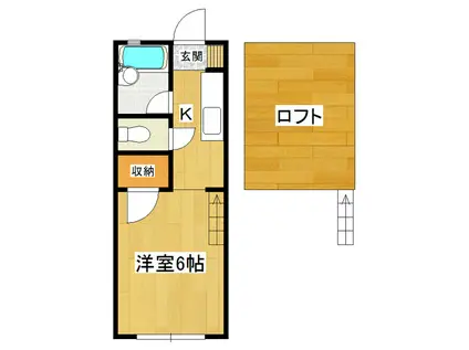 メゾンド・レヴール阿見(1K/1階)の間取り写真