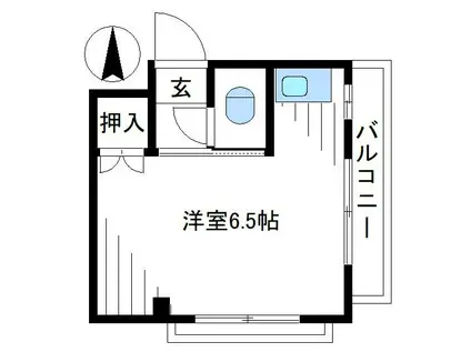 コーポ神宮(ワンルーム/3階)の間取り写真