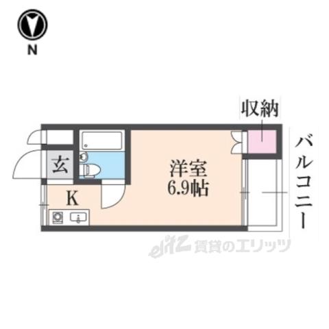 ヴィラ充(ワンルーム/3階)の間取り写真