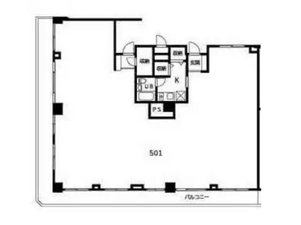 レジデンシャル武蔵小杉(ワンルーム/5階)の間取り写真