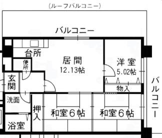 メゾンセルベイル(3LDK/7階)の間取り写真
