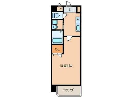 プロスペールS(1K/3階)の間取り写真