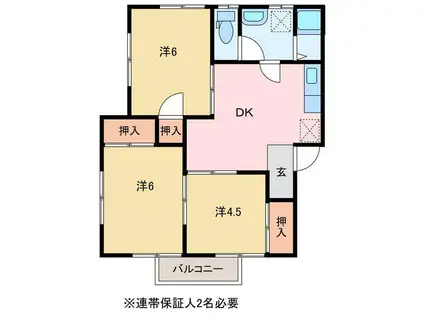 出口コーポ(3DK/1階)の間取り写真