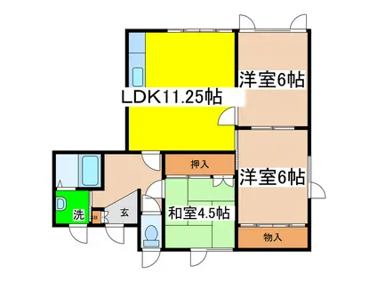 カーサドルチェ(3LDK/2階)の間取り写真