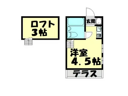 マザーグース(ワンルーム/1階)の間取り写真