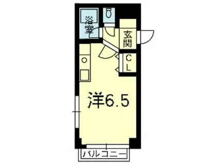 HAUビル(ワンルーム/6階)の間取り写真