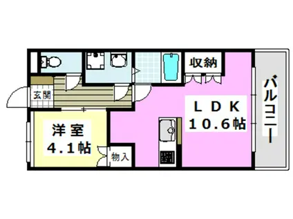 エスタジール(1LDK/1階)の間取り写真