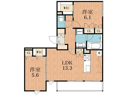 & FUMINOSATO(2LDK/1階)の間取り写真