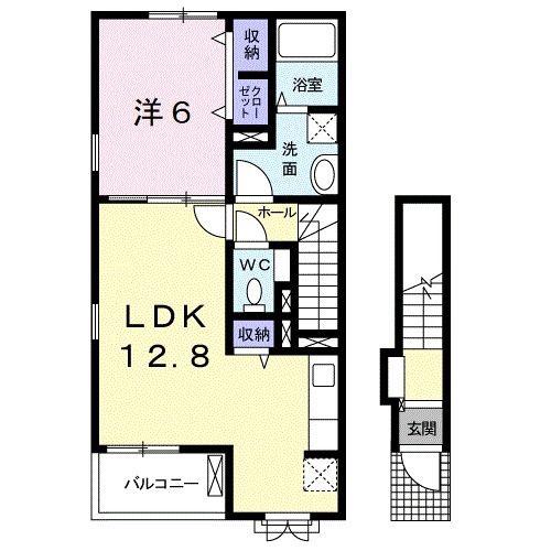 タラーアイル(1LDK/2階)の間取り写真
