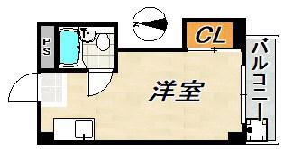 ドミトリー板宿(ワンルーム/4階)の間取り写真