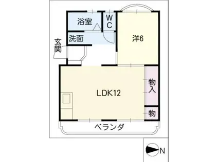 藤本ハイツ(1LDK/3階)の間取り写真