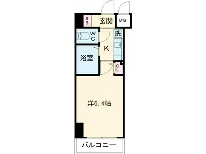 ワコーレ新神戸ステージ(1K/4階)の間取り写真