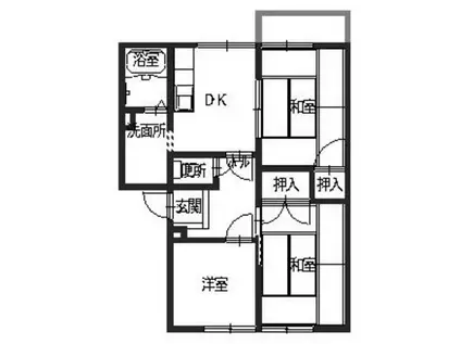 エトワール朝倉(3K/2階)の間取り写真