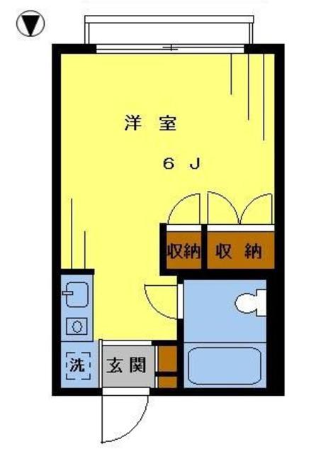 ベルスーズ(ワンルーム/1階)の間取り写真