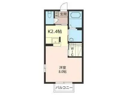アルコバレーノ(1K/2階)の間取り写真