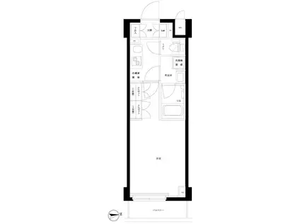 ルーブル大島弐番館(1K/1階)の間取り写真