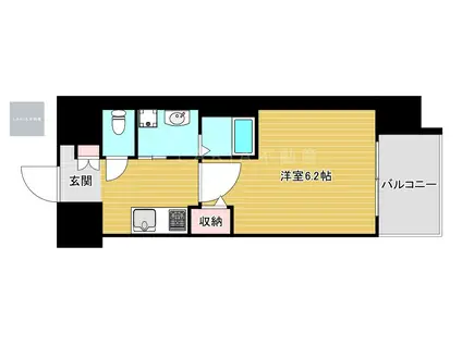 セオリー夕陽丘DOOR(1K/5階)の間取り写真