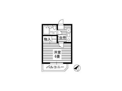 ハイツシオン(1K/1階)の間取り写真