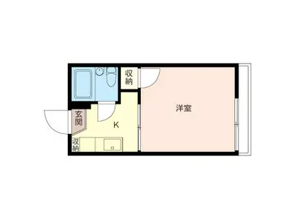 アネックス三ツ境A(1K/1階)の間取り写真