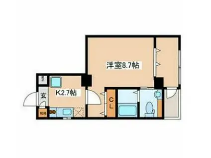 アビラ平和台(1K/2階)の間取り写真