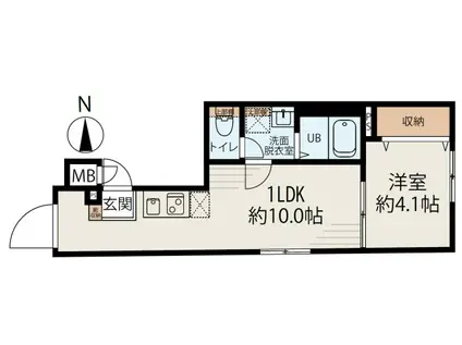 VILLA ARPEGGIO(1LDK/4階)の間取り写真