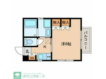 コンフォートN―2(1K/2階)の間取り写真