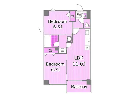 キョウワハウス(2LDK/3階)の間取り写真