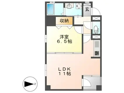 アーバンラックス今池(1LDK/3階)の間取り写真