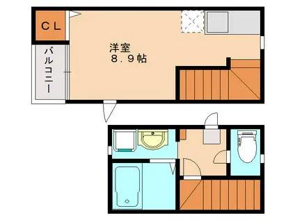 MAIZONETIC CYNTHIA(ワンルーム/1階)の間取り写真
