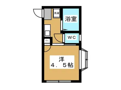 エルマーノ菊名(1K/1階)の間取り写真