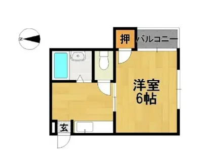 日栄ビル(1K/3階)の間取り写真