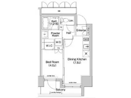 コンフォリア東池袋イースト コンフォリア東池袋イースト(1DK/8階)の間取り写真