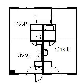SUEHIRO3・5BASE(2DK/2階)の間取り写真