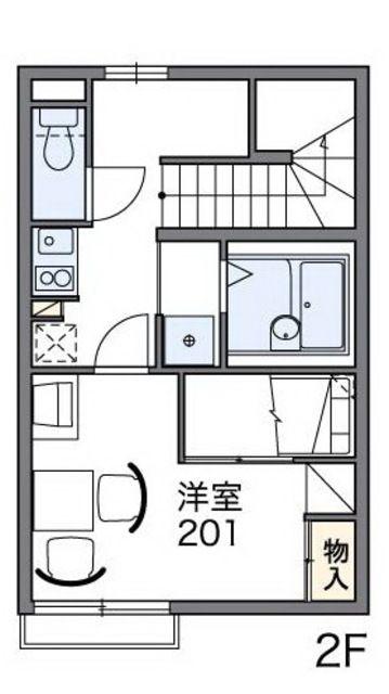 レオパレスライト II(1K/1階)の間取り写真