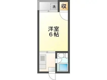 第2東コーポ(1K/2階)の間取り写真